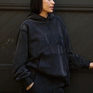 PARKE Halloween Fleece Hoodie black Acid Wash